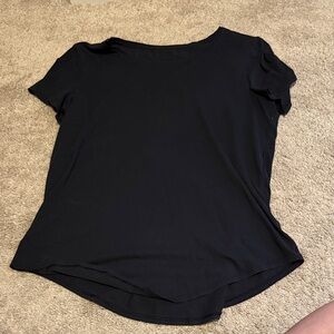 lululemon athletica Black Short Sleeve Scoop Neck Top